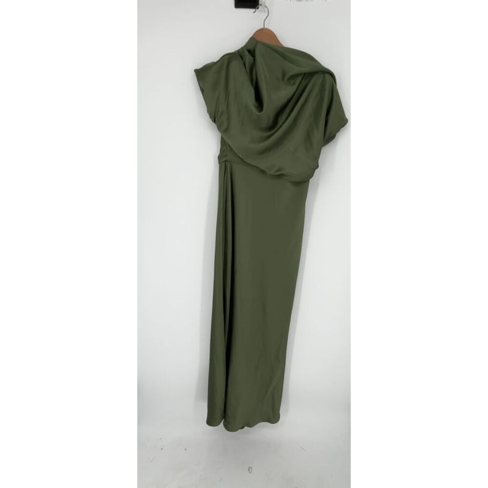 Amsale Floor Length Dress in Olive Size 10